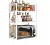 Kitchen Shelf For Microwave Organizer Cabinet White 3 Levels 48Cm Shelf