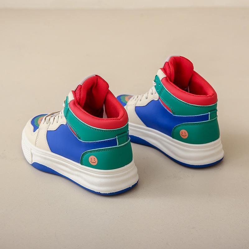 Autumn New High-top Mandarin Duck Little White Shoes Female Students Platform Casual Sports Board Shoes 2