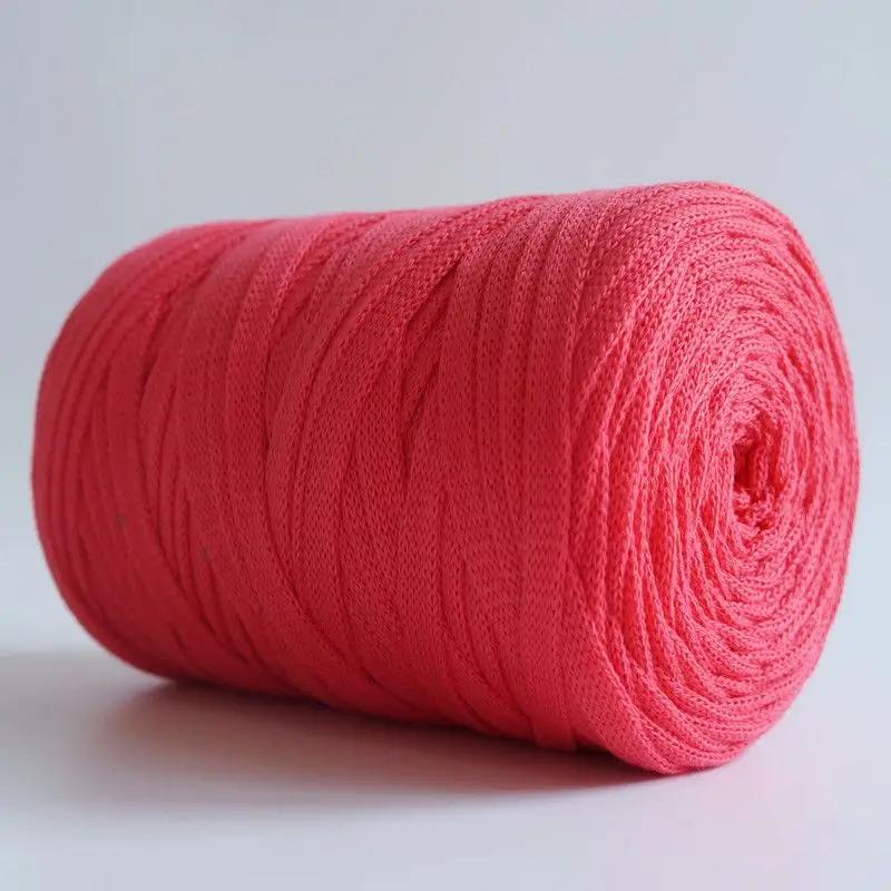 Flat Knitted Fabric Thread, Hollow Yarn Flat Ribbon Thread, DIY Handmade Woven Bag Hook Sandals 250g Crocheting