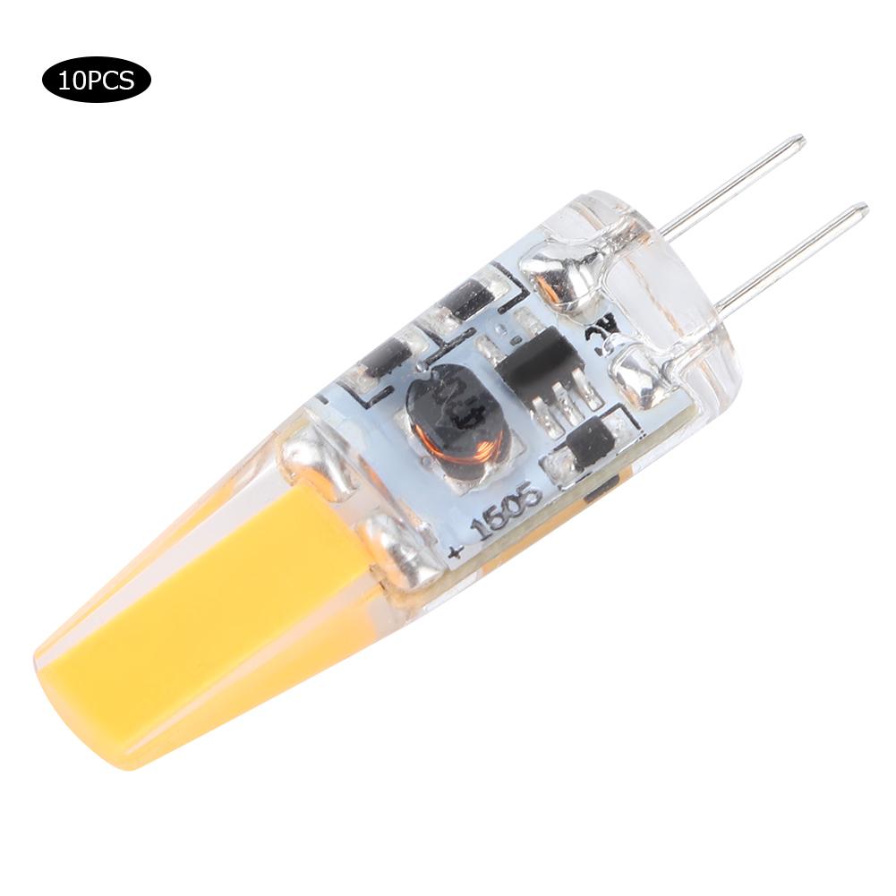 10Pcs Household Mini G4 Silicone LED Light Bulb 1.5W AC12V for Car Cabinet Hotel Lighting