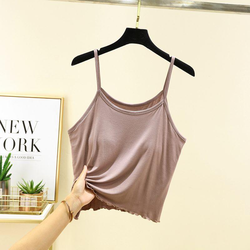 

Modal Women s Summer Home Pajamas Loose Camisole Khaki M (recommended 40.00 kg-50.00 kg