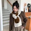 Versatile Small Scarf Women's Autumn and Winter Soft Waxy Knitted Neck Protection Scarf New Trendy Printing Pattern To Keep Warm