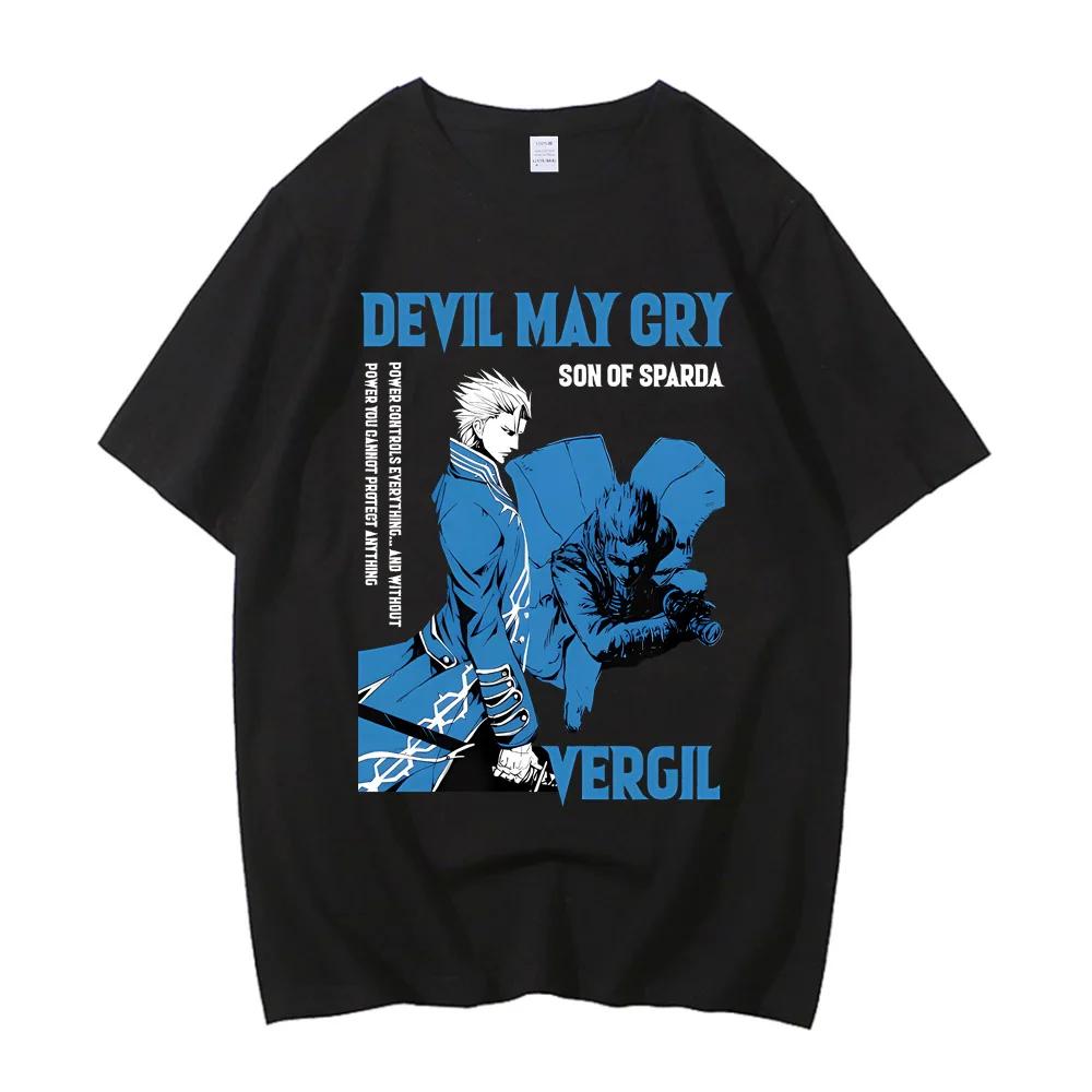Devil May Cry Graphic T Shirt Fashion Vintage Short Sleeve Tshirt Unisex and Women Casual High Quality Cotton Tshirt Streetwear