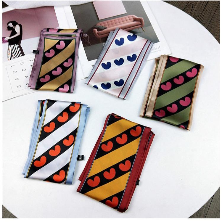 Women Casual Love Heart Printed Hair Band Headwear