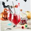 NUOLUX 72-Pack Halloween Decorative Straws, Party Paper Straws with Cute Pumpkin and Witch Hat Designs, Creative Drinking Straws