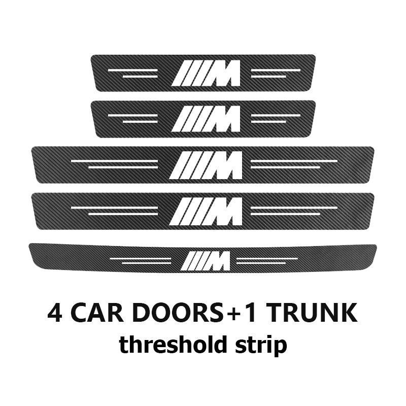 Car Door Carbon Fiber Sill Anti Scratch Protect Strip Sticker For BMW 1 3 5 7 Series M F01 F20 F10 F13 E52 E53 E60 E93 ZS4