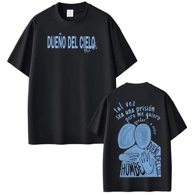 2026 Dueno Del Cielo Tour Singer Humbe Print Tees Men Women Fashion T Shirt Summer Cotton High Quality Fashion Casual Tshirts