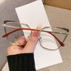Retro Cat Eye Frame Anti Blue Light Glasses Women Photochromic Metal Frame Eyewear Trend Design Blue Light Blocking Flat Glasses