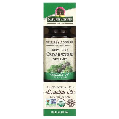 100% Pure Organic Essential Oil, Cedarwood, 15 Ml (0.5 Fl Oz)