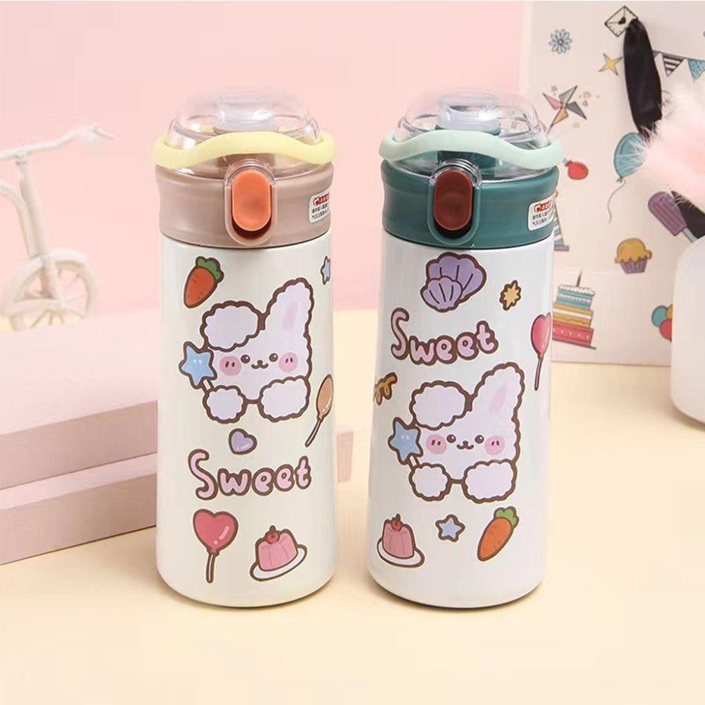 Cartoon Animal Insulated Water Bottle Stainless Steel Children's Thermal Cup  Travel School Office