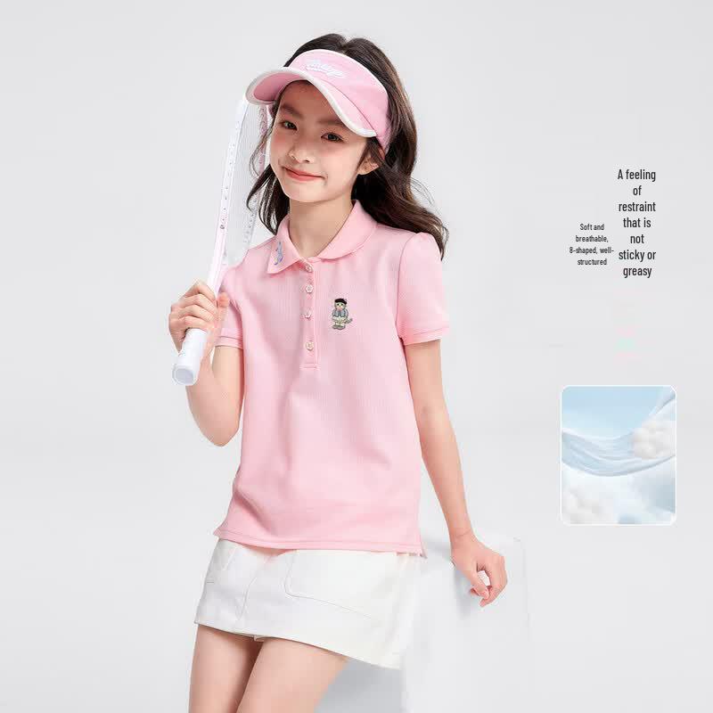 Girls' Breathable Short-Sleeve Summer T-Shirt