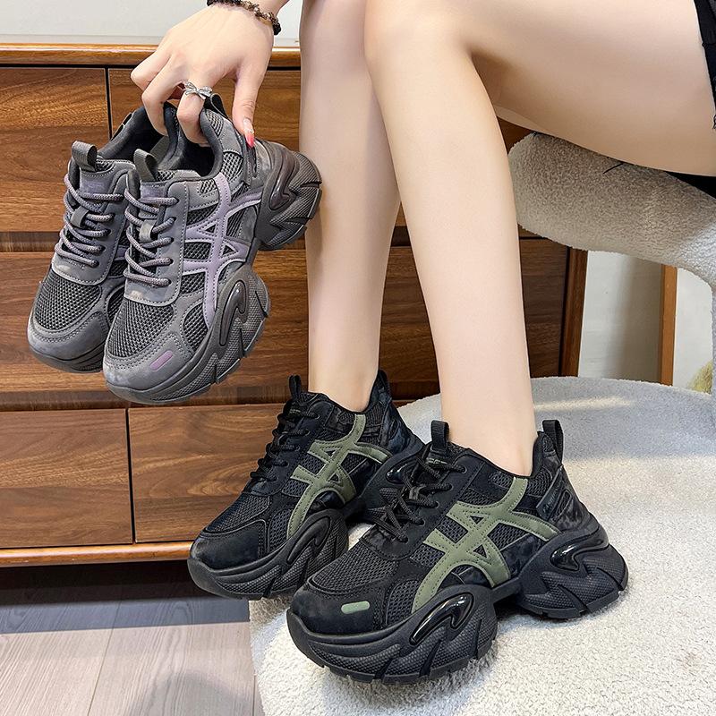 Daddy shoes women's light and small trend 2025 autumn new platform women's shoes heightened versatile casual sports shoes