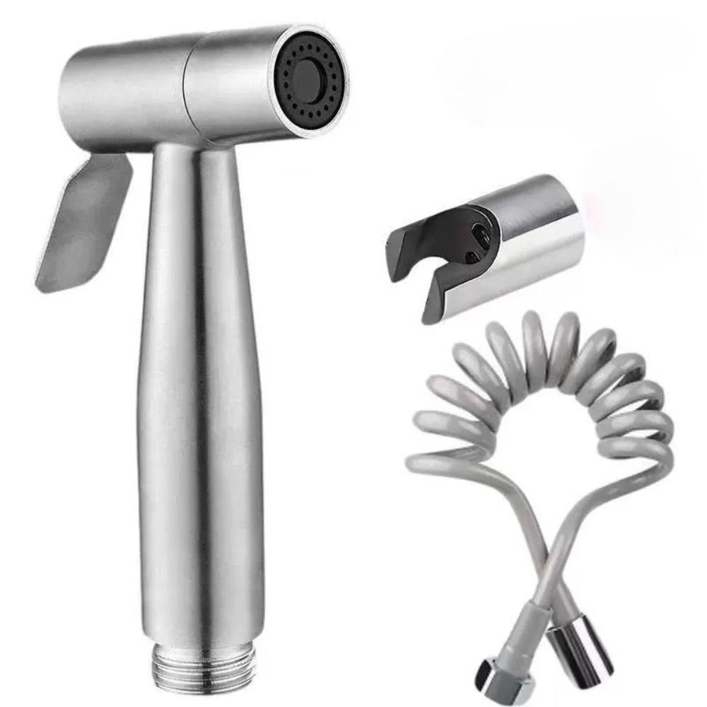 High Pressure Handheld Bidet Sprayer Set Stainless Steel Self Cleaning Women Washer Sprinklers Adjustable Non-leakage
