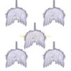 KX4B Customization Simple Pendant WhiteAngel Wings Ornament for Christmas Presents