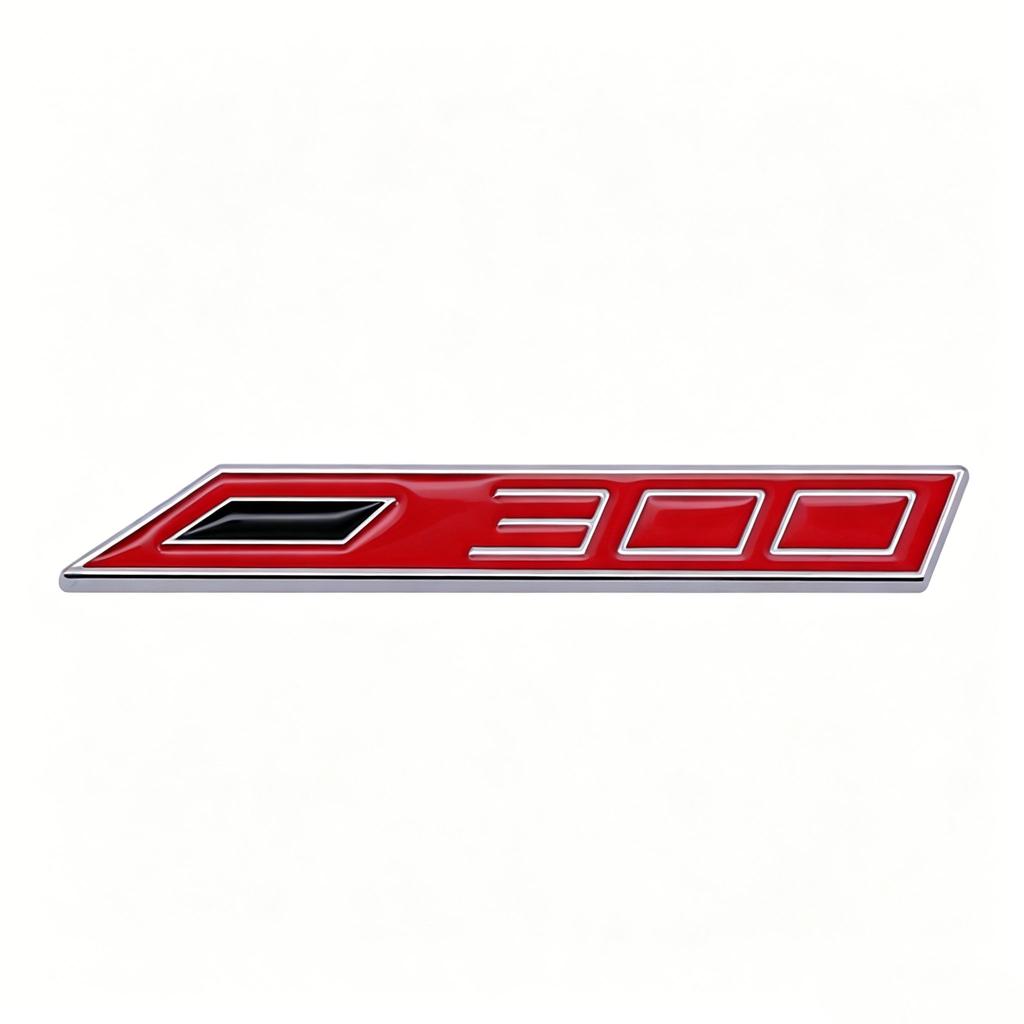 3D Metal 300 R Zinc Alloy Badge Metal Adhesive Emblem Decal Accessories