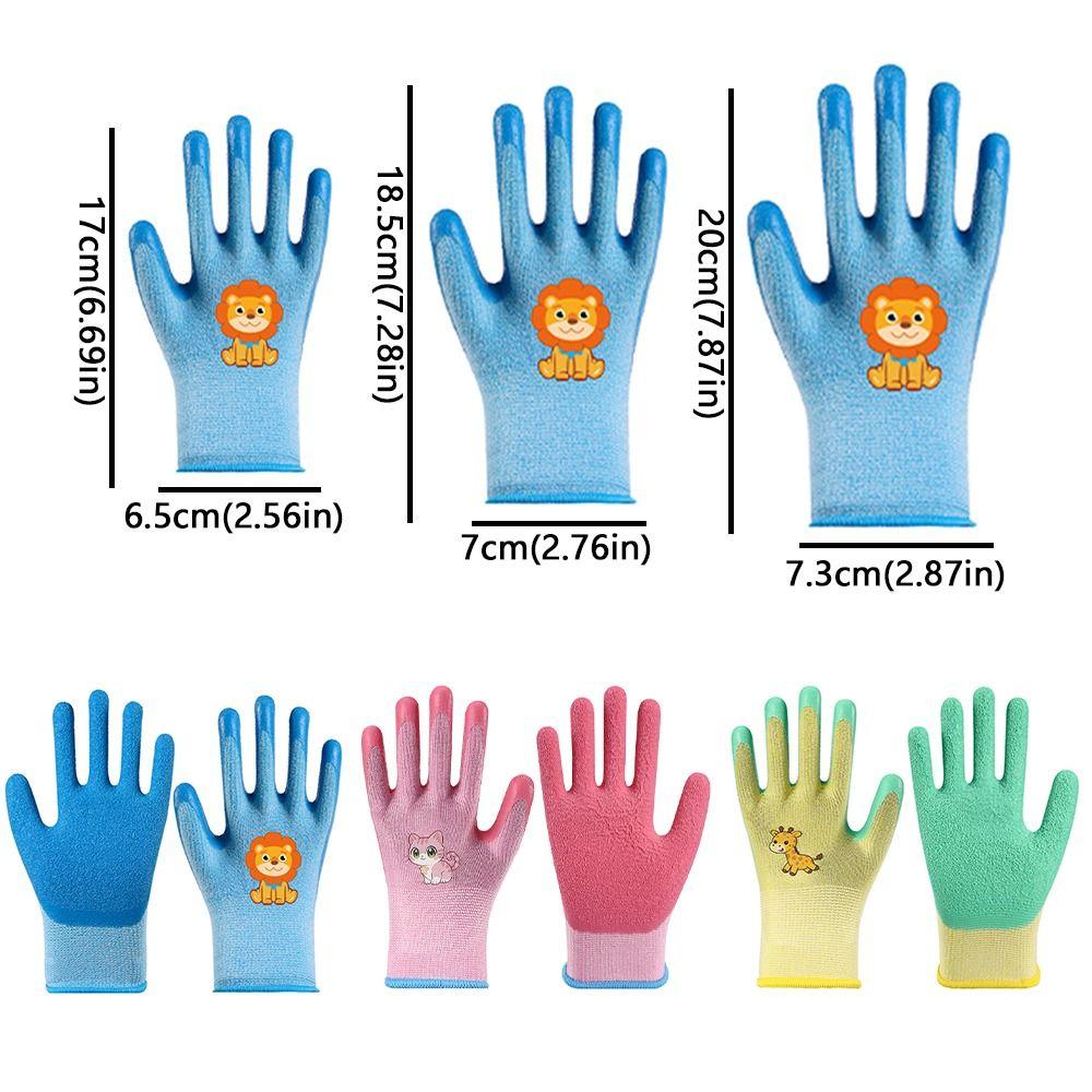 Waterproof Children Protective Glove Cartoon Animal Pattern Kids Safety Gloves DIY Crafts