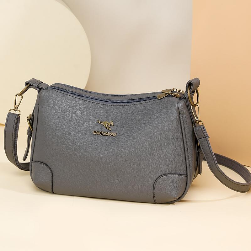 Solid Color Shoulder Bag Women's Bag Large Capacity Small Square Bag Commuter Crossbody Bag