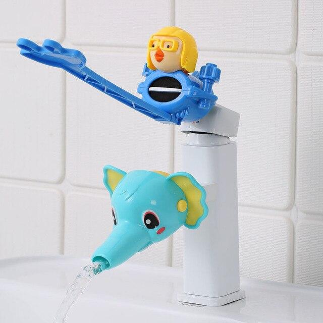 Wasserhahn Kinder Waschbecken Extender Baby Hand Waschen Wasserhahn Verlängerung Auslauf Artefakt Wasser Rohr Spritzwassergeschützt Cartoon