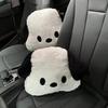 Car Headrest & Lumbar Support Seat Cushion Adorable Black & White Dog Pattern, Comfortable & Durable Accessories Pillow