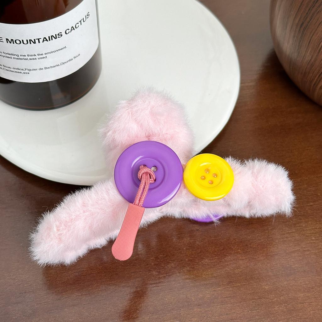 

Soft Trendy Plush Claw Hair Clips For Women With Charming Patterns Cartoon Light Pink11cm