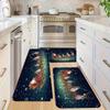1Pcs Anti Fatigue Kitchen Rugs,Christmas Deer  Print Waterproof Non-Slip Thick Cushioned Kitchen Mat Heavy Duty Comfort Standing Mat for Kitchen