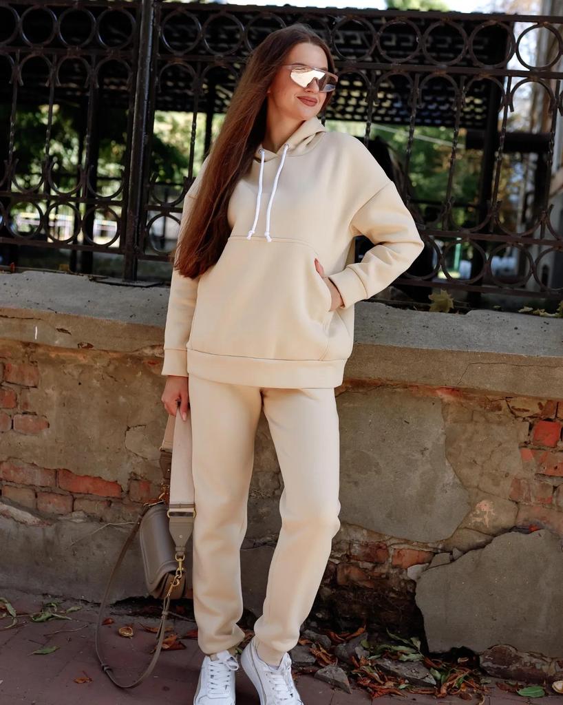 Women’s Warm Hoodie – Soft Three-Thread Fabric with Kangaroo Pocket & Hood, Winter, 8360-025 HC