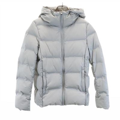 Nahtlose Daunenjacke M grau Kapuze Damen Gebraucht