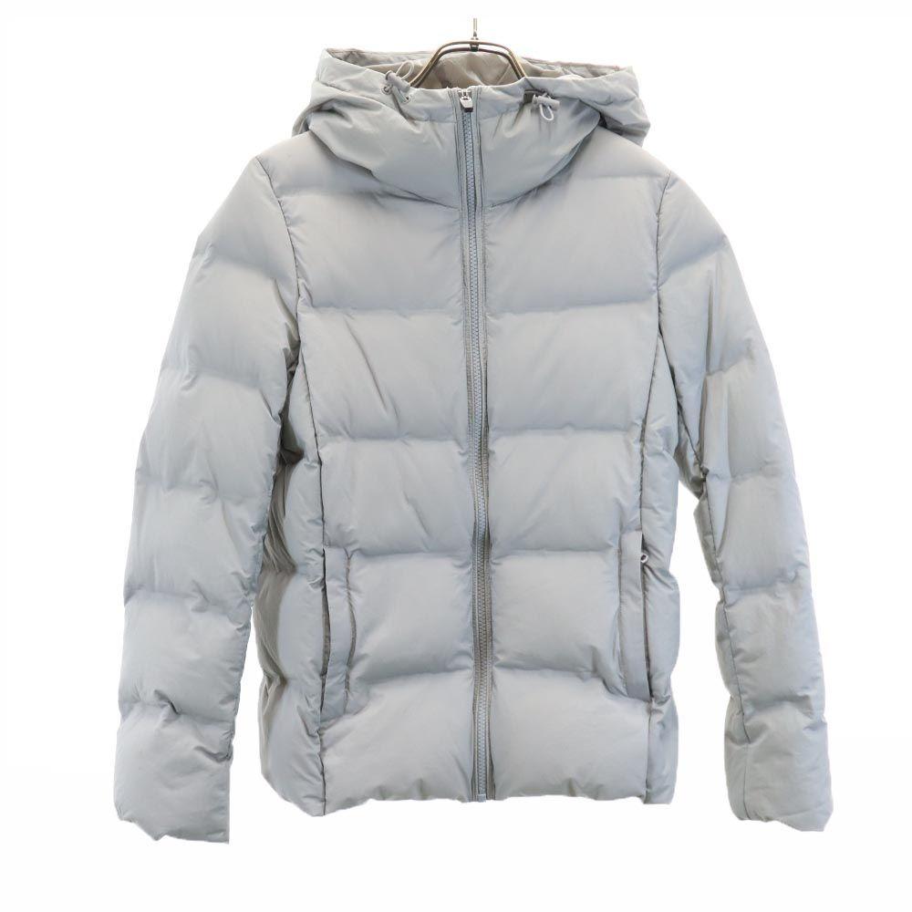 Uniqlo Seamless Down Jacket M Gray Hood Women Used