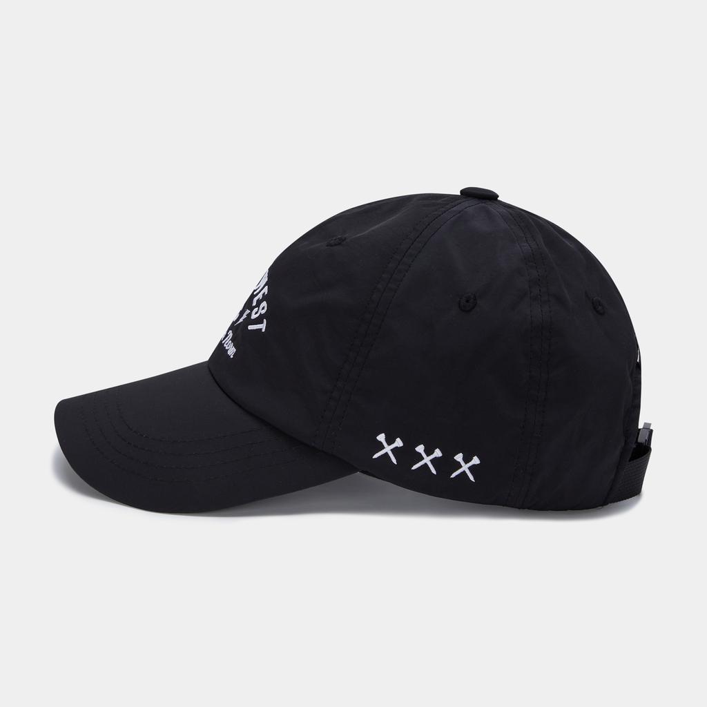 Jeimiweseuteu Nylon Lettering Symbol Ball Cap (Black)