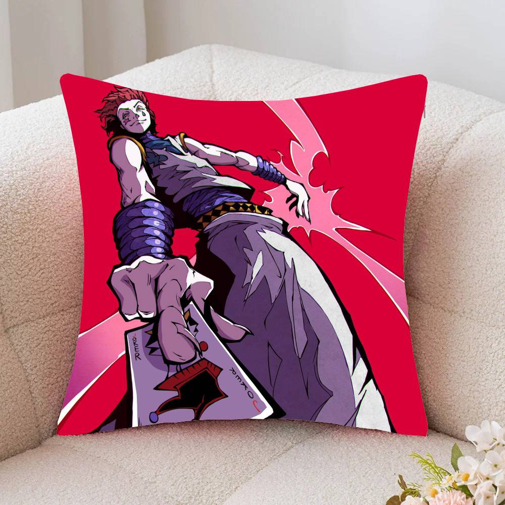 Hisoka Anime H-Hunter X Hunter Pillow Case Fashion Square Pillowcase Bedroom Sofa Room Ins Decoration Leisure