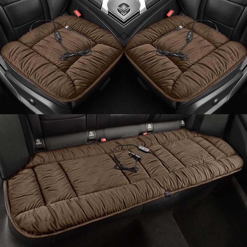 Graphene Heated Car Seat Cushion, USB Electric, Universal Winter Plush, 5V/12V.