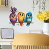 Vibrant Cartoon Owl Toilet Seat Sticker Bathroom Decor Removable Waterproof Decal