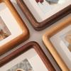 5-12in A4 A3 Solid Wood Black Walnut Frame Mortise and Tenon Round Corner Picture Frame Couple Photo Display Stand Home Decor