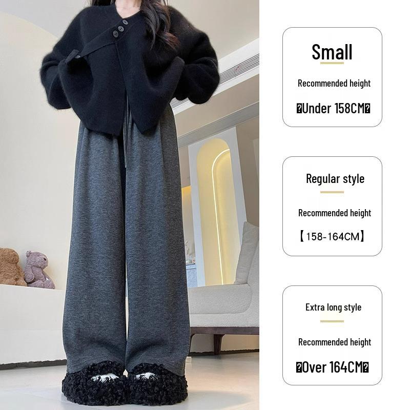 145 Petite High Waist Wide Leg Pants - Glutinous Rice Soft Drapey Straight Leg, Perfect for Spring & Autumn.