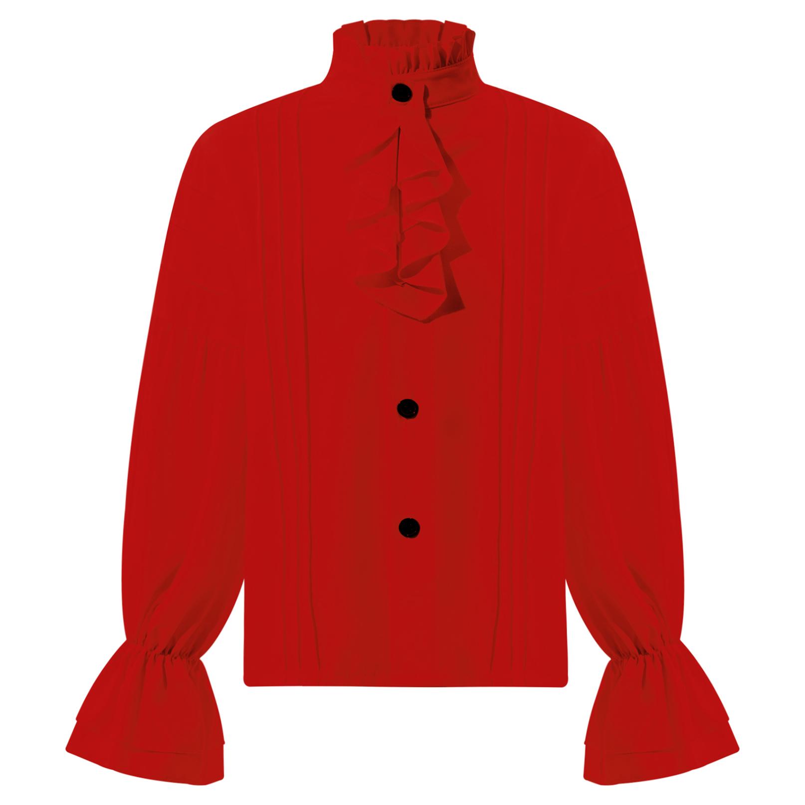 

Піратська сорочка для хлопчиків Відродження вампірів Вікторіанська блуза Топ Футболка з відкладним коміром Костюм для вечірки на Хелловін Одяг 11-12 Years білий