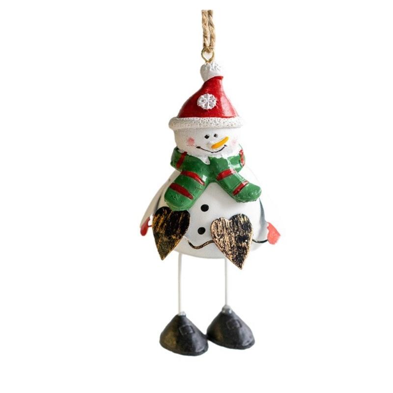 Christmas Decorative Hangers Santa Reindeer Figures With Detailed Design For Tree Window Shelf Decoration