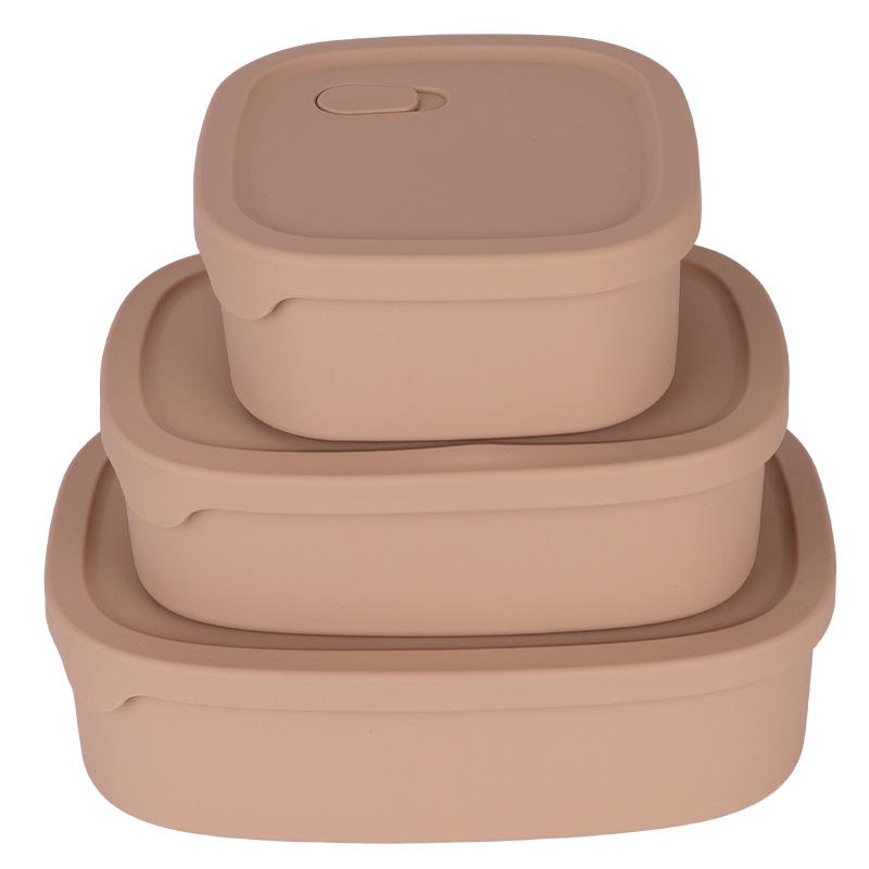 Customizable Silicone Lunch Box with Multiple Capacities, Microwave & Fridge Safe, Perfect for Office Workers & Students