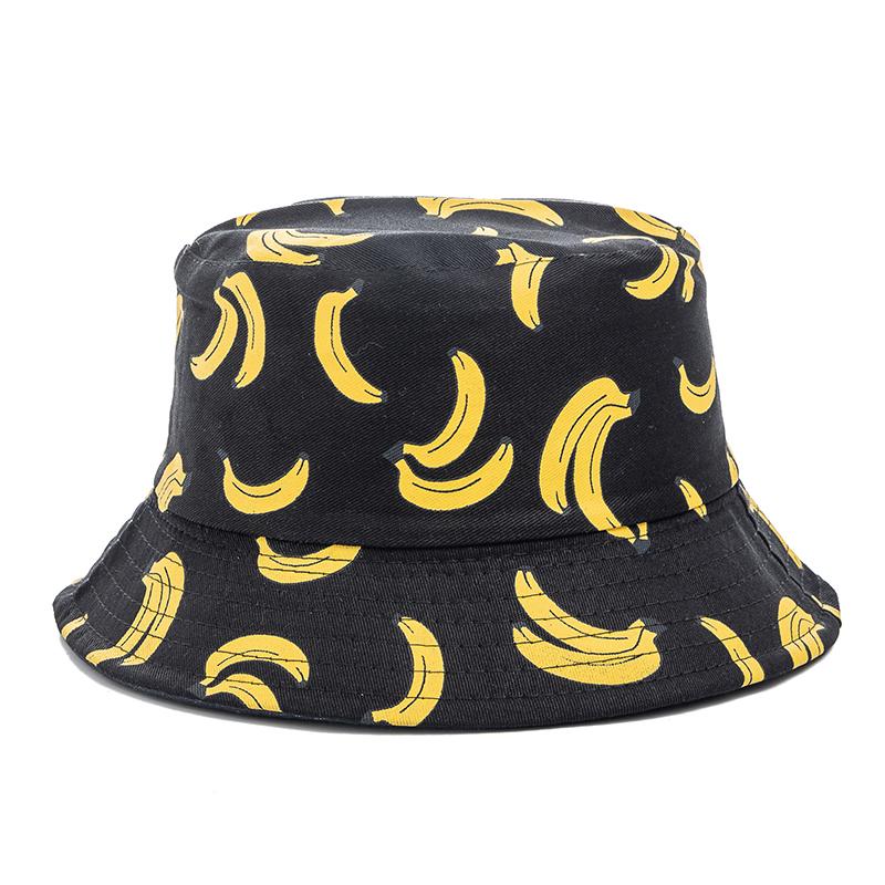 Vendita Cappelli a Secchiello Unisex Estivi Doppia Faccia Stampa Frutta Cappellino Donna Cappello da Sole da Esterno Uomo Cappello a Secchiello Classico