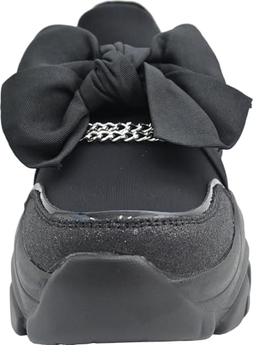 Plateau-Sneaker mit Schleife