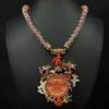Sun Face Pendant Necklace for Women,Enamel Ghost Pumpkin Witch Crystal Beaded Choker,Gothic Party Jewelry Gift for Halloween