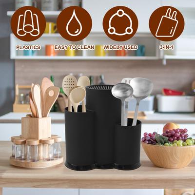 Universal Knife Block Without Knives Detachable Space Saving Knife Holder Kitchen Storage Organizer for Cutlery Organization