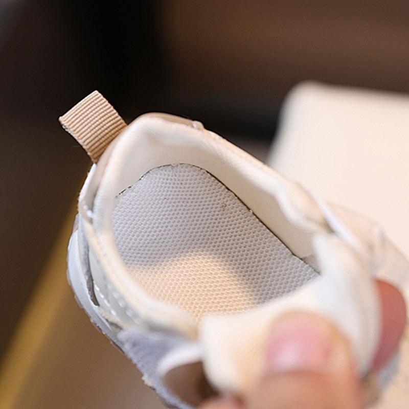 Unisex Baby Soft-Soled Walking Shoes, Spring/Autumn Single Shoes, Infant White Sneakers 0-1-2 Years Old, Agility Shoes.
