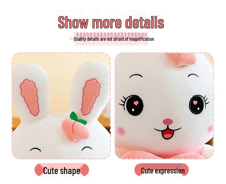 Cute Fruit Heart Rabbit Plush Pillow - Large Doll Children's Sleep Gift