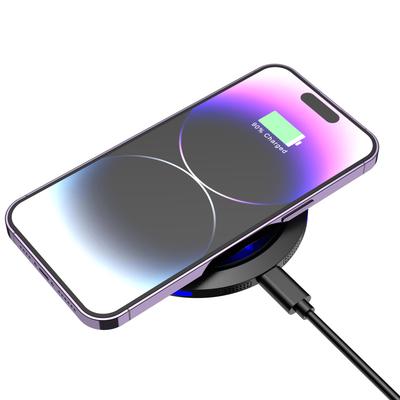 Round Mobile Phone Wireless Charger Universal 15W Wireless Fast Charger Desktop Home Round Cake Wireless Charger