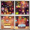 Electrostatic Film Stickers Window Static Clings Kids' Birthday Parties As Shown Electrostatic Party Stickers Party