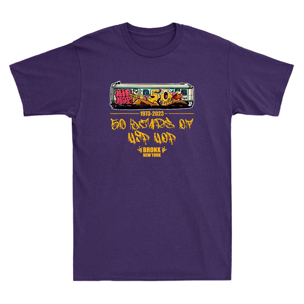 50 Years of Hip Hop 50th Anniversary Retro Graffiti Graphic Vintage Mens T-Shirt XXXL