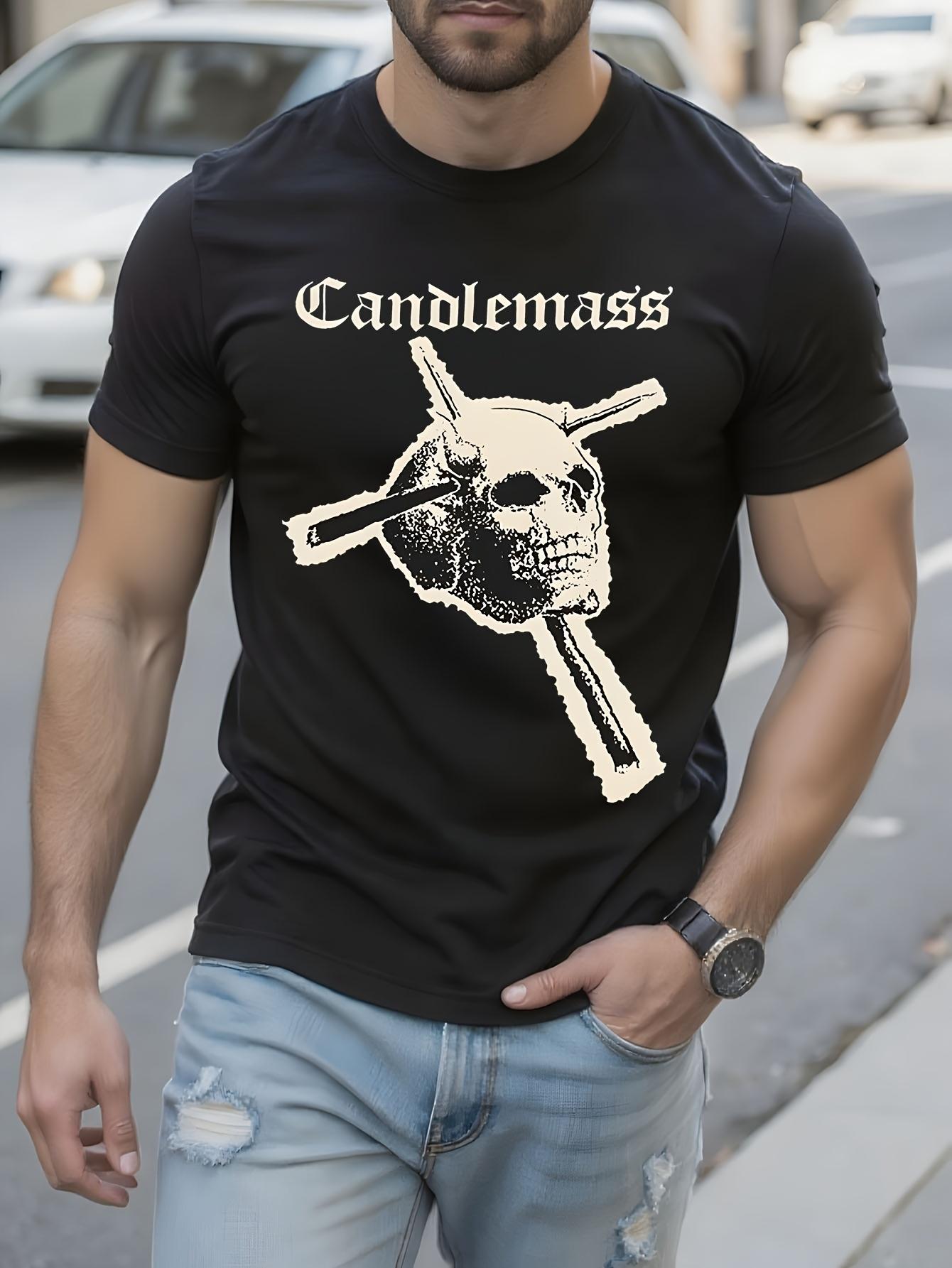 Candlemass Heavy Metal Gothic Tshirt - Black Tee with Sku... S