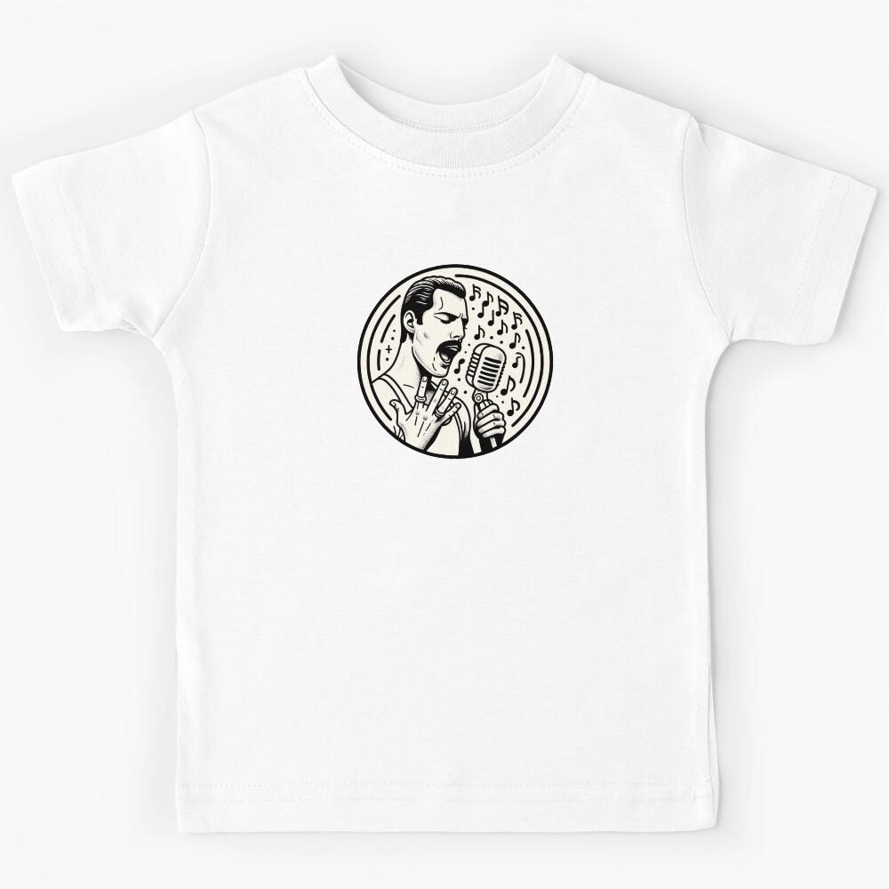 Rock Royalty - Line Art - Rock Music Kids T-Shirt 140