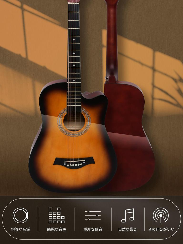 17-Piece Acoustic Guitar Set for Beginners, Practice Guitar, and Soft Case Included (LGJT-RL2405-A)