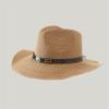 Unisex Bohemian Style Western Cowboy Straw Hat, Face-Slimming, Retro Panama Design with Sun Protection.